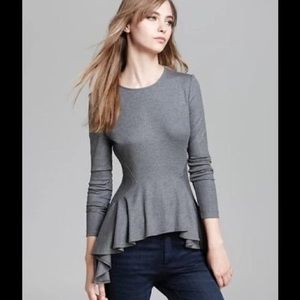 Torn by Ronny Kobo Alaina peplum long sleeve t shirt!